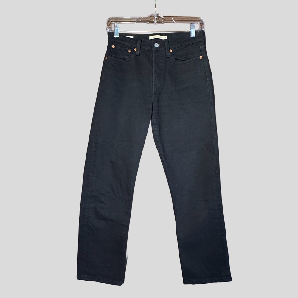 Levi’s Wedgie Straight Ankle Jeans in Black Size 25x26